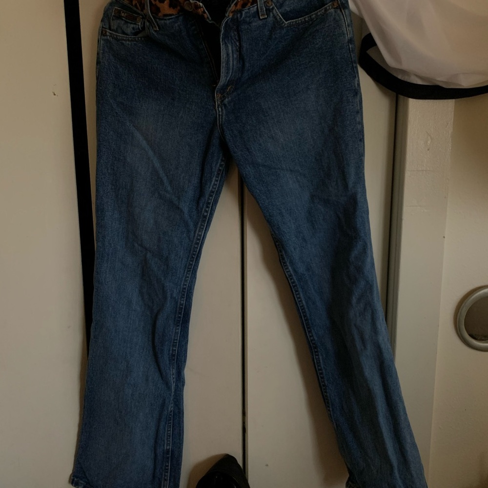 Lei Vintage jeans with cheetah print